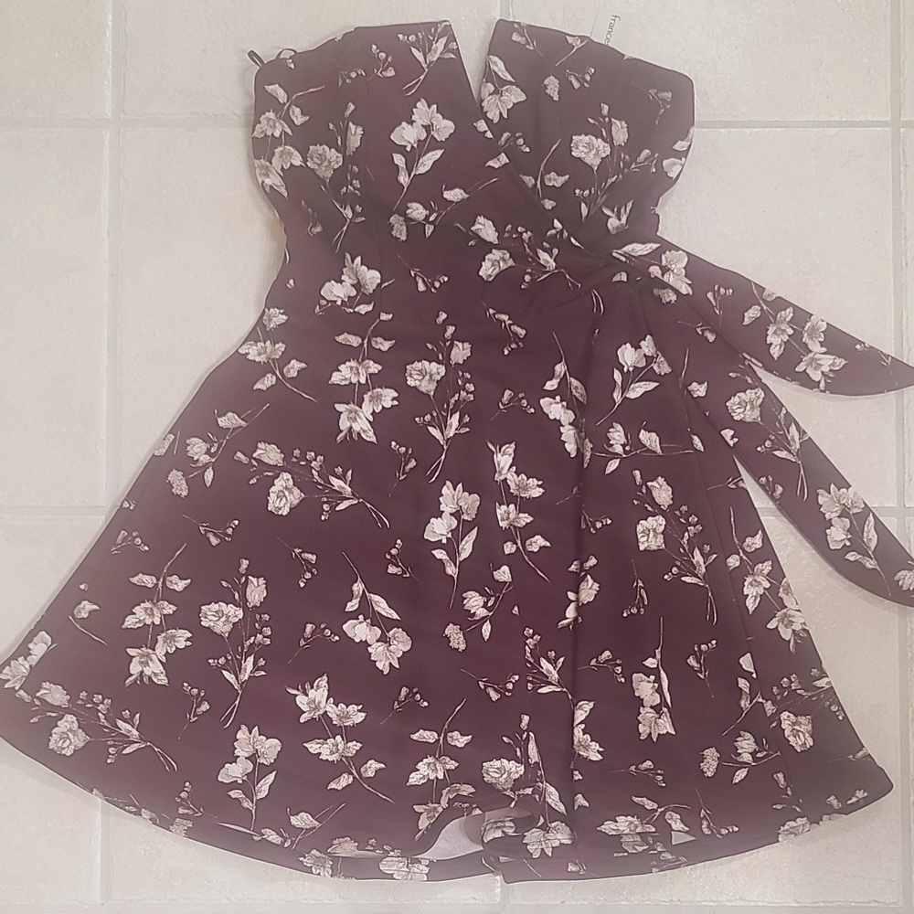 NWT Francesca's Plum Floral Dress